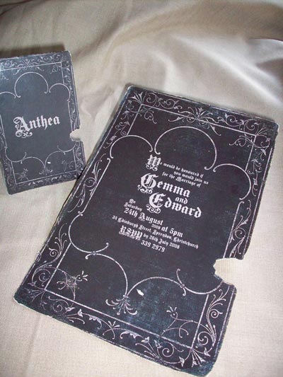 goth wedding invitations
